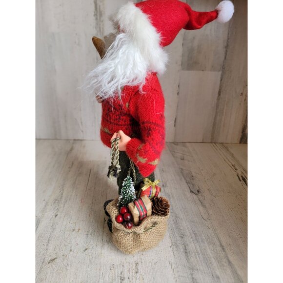 Vintage Santa Claus skiing sweater unique figure Xmas decor - Picture 6 of 7